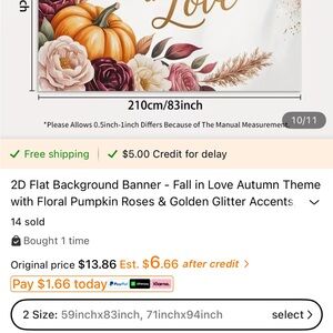 Autumn Floral Pumpkin Banner